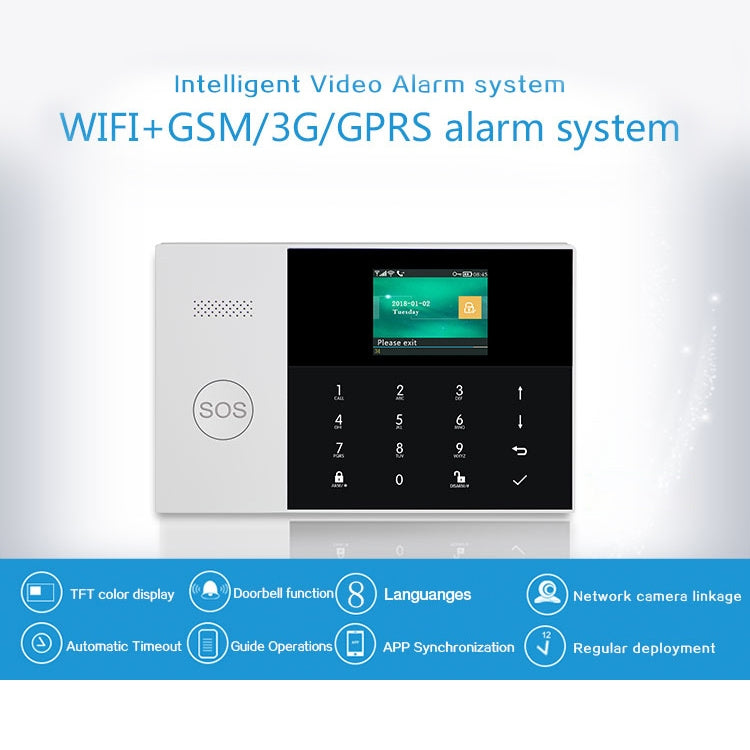 PG-105-GSM GSM/GPRS + WiFi Intelligent Alarm System with Touch Keypad & LCD Screen & RFID function, PG-105-GSM PG-105-GSM GSM/GPRS + WiFi Intelligent Alarm System with Touch Keypad & LCD Screen & RFID function, PG-105-GSM